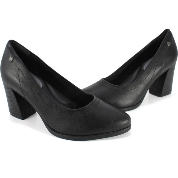 Comfort Flex Women’s Angela Pumps Black Block Heel Shoes Size 10 - Picture 2 of 14